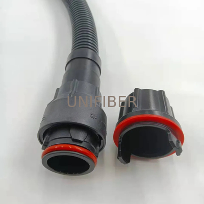 Fullaxs LC Duplex Fiber Cable Assembly Ruggedized With PG Gland Extension Tube