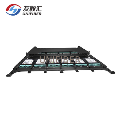 1U Rack Mount MPO LC Fiber Optic Patch Panel 144 Ports For Data Center