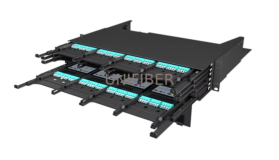 Data Center Ultra High Density MPO/MTP Fiber Optic Patch Panel 1U-144F 2U-288F 4U-576F