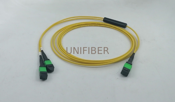 16 Core MPO APC to 2x 12 core MPO APC Female Fiber Trunk Cable Patch Cord Single Mode LSZH 5M Type B
