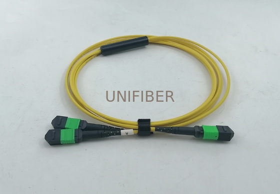 16 Core MPO APC to 2x 12 core MPO APC Female Fiber Trunk Cable Patch Cord Single Mode LSZH 5M Type B