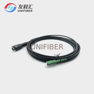 Outdoor Mini SC to SC/APC Pre Connectorized Fiber Drop Cable Patch Cord 1~150m