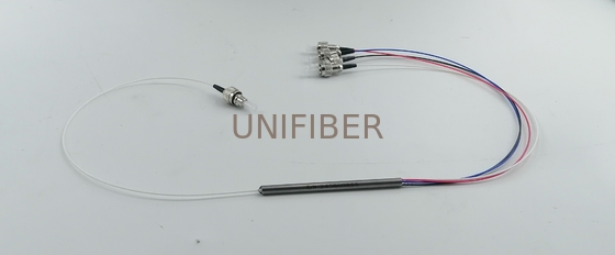 1x4 Monolithic FBT Fused Single Mode Fiber Coupler 1310nm 1550nm