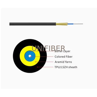 3.0mm Round Indoor/Outdoor Optical Fiber Drop Cable G657A2 LSZH Jacket