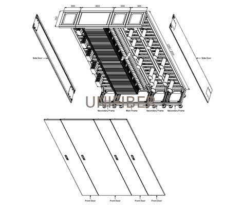 40U Data Center High Density Fiber Distribution Frame ODF up to 5760F-NC1