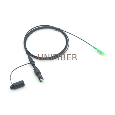 Preconnectorized hardened OptiTap SC/APC-SC/APC G657A2 Flat Drop Cable Patch Cord 4.5*9.8mm