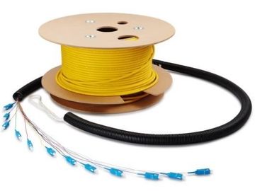 Indoor Pre Terminated Multi Fiber Cables , Pre Connectorized Fiber Optic Cable With Pulling Tube