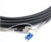 Stainless Steel Tube Lc Fiber Patch Cord Duplex Black Jacket Rohs Approved