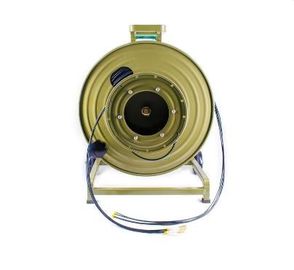 Outside Fiber Cable Assembly , Mental Retractable Fiber Optic Cable Reels