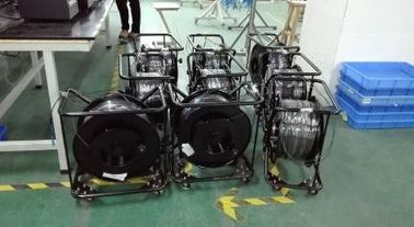 Outside Fiber Cable Assembly , Mental Retractable Fiber Optic Cable Reels