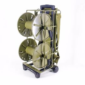 Outside Fiber Cable Assembly , Mental Retractable Fiber Optic Cable Reels