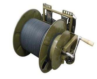 Outside Fiber Cable Assembly , Mental Retractable Fiber Optic Cable Reels