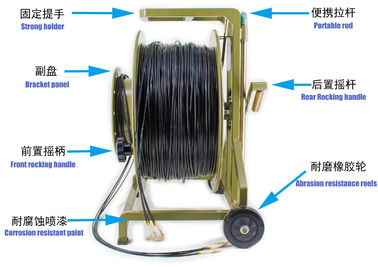 Military / Feild Operation Fibre Optic Cable Drum Metal Reel With Braces