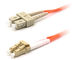 Multimode Armored Fiber Optical Patch Cord , Sc Lc Fiber Patch Cord Plenum Orange