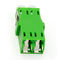 Green Lc Fiber Adapter Internal Shutter PEI / PC Housing Zirconia Ceramic Sleeve