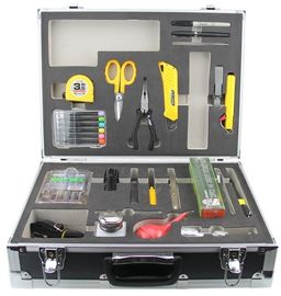 Economic Fiber Optic Tool Kits , Fusion Tool Kit With Blow Brush / Emergency Lamp