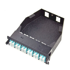 MPO/MTP cassette 24 fibers om3/om4 LC duplex type A,10G/40G FHD mtp/mpo cassettes,MTP/MPO to LC cassette patch panel