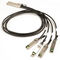 100Gbps Fiber Optic Transceiver QSFP28 To 4xSFP28 Direct Attach Copper Cable