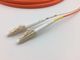 Ruggedized Flat Twin Duplex Fiber Optic Patch Cable LC-LC Multimode LSZH Jacket Covered