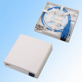 Indoor Wall Mounted Fiber Optic Termination Box SC/FC 2 Adaptor Port White Color