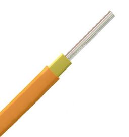 12 Core single mode fiber optic cable , flat ribbon yellow Fiber Optic Cable For Indoor Distribution