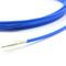 Armored fiber optic cable single mode, 2 core duplex zipcord blue fiber optic cable, with a stainless steel tube