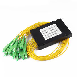 GPON/EPON Passive Fiber Optic Splitter 16 Way 1 In 16 Out With SC APC Connector