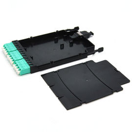 Ultra High Density Fiber Optic Patch Panel MPO/MTP Cassette Module With Quad LC Adapters