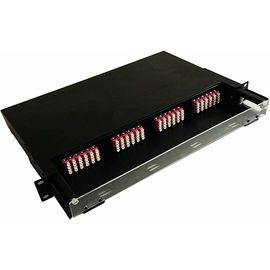 4x24F 19" Fiber Optic Patch Panel Rack Mount 1U 96 Fibers MTP/MPO Cassette High Density