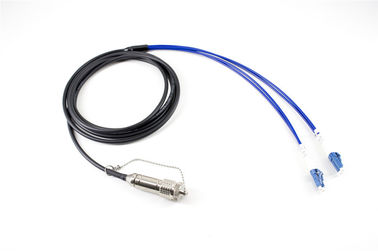 Plug And Socket To LC Custom Fiber Optic Cable Assemblies 4 Core Waterproof ODC Connector