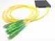 Plc 1x4 ABS Box Fiber Optic Splitter SC/APC Connectors For FTTH CATV GEPON Solutions