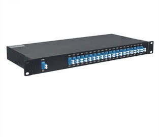 Customized 40CH AAWG DWDM Mux Demux Dual Fiber FMU 1U Rack Mount Dense Wavelength