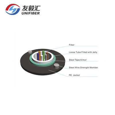 Non Metallic G652D PE Sheath GYXTW Armoured Breakout Cable