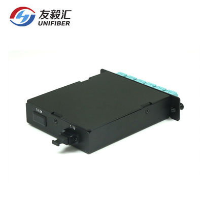 24 Core MTP To LC Cassette Optical Fiber Panel MTP MPO Connector