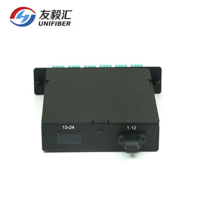 24 Core MTP To LC Cassette Optical Fiber Panel MTP MPO Connector