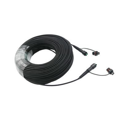 Pre Connectorized Ftth Fiber Optic Drop Cable 4.8mm With SC Connector