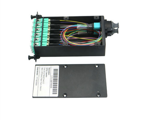 24F Quad LC OM3 24 Core MPO LGX Fiber Optic Box For 40G/100G