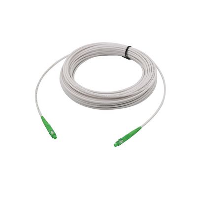 White FTTH SC/APC 3.0mm G657A1 Fiber Optic Patch Cord