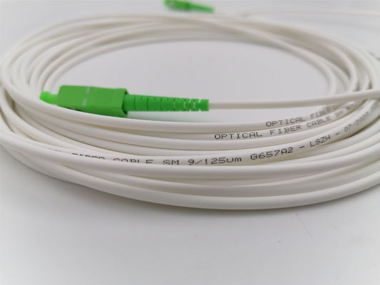 LSZH FTTH G657A2 Single Mode Drop Cable SC APC To SC APC