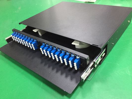 Sliding 1.5U 72 Core ODF Patch Panel With LC Quad Adapter