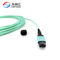 Male Aqua LSZH OM4 8 Fiber LC MPO MTP Patch Cord 3M