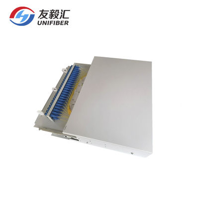 0.9mm Pigtails 2U SC OS2 G657A1 Fiber Optic Enclosure Box 48 Port