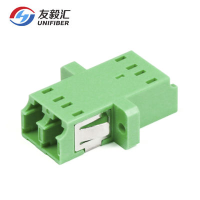 Ceramic Sleeve 0.2dB LC/APC SM Duplex Adapter With Flange