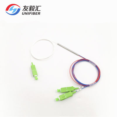 0.9mm SC APC 1x2 1310/1550nm Fiber Optic Fused Coupler