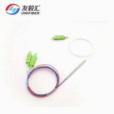 0.9mm SC APC 1x2 1310/1550nm Fiber Optic Fused Coupler