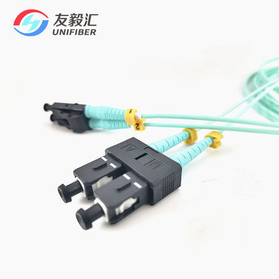 2.0mm 2M OM3 Multimode 50/125um SC To LC Duplex Patch Cord