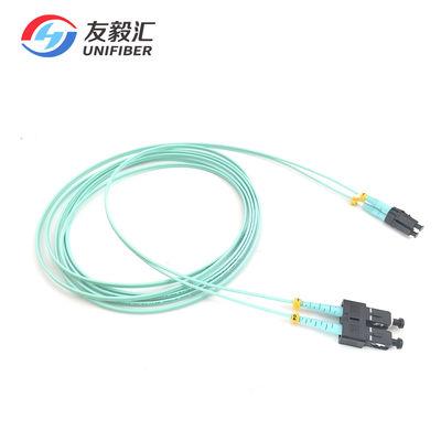 2.0mm 2M OM3 Multimode 50/125um SC To LC Duplex Patch Cord