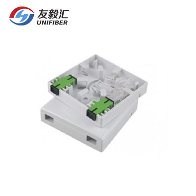 ROHS ABS 1/2 Ports SC APC Fiber Wall Socket FTTH