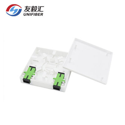 ROHS ABS 1/2 Ports SC APC Fiber Wall Socket FTTH