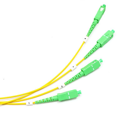 SC APC SingleMode Pre Terminated Fiber Cable With Pulling Eyes